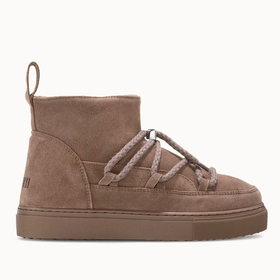 Замшевые полусапоги INUIKII Sneaker Classic Low Taupe на меху