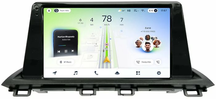 Магнитола для Mazda CX-4 2016-2024 (ШГУ цветной) - Teyes CC4L-DTS монитор 9" IPS, Android 14, Быстрая, Snapdragon 662, CarPlay, 4G SIM-слот