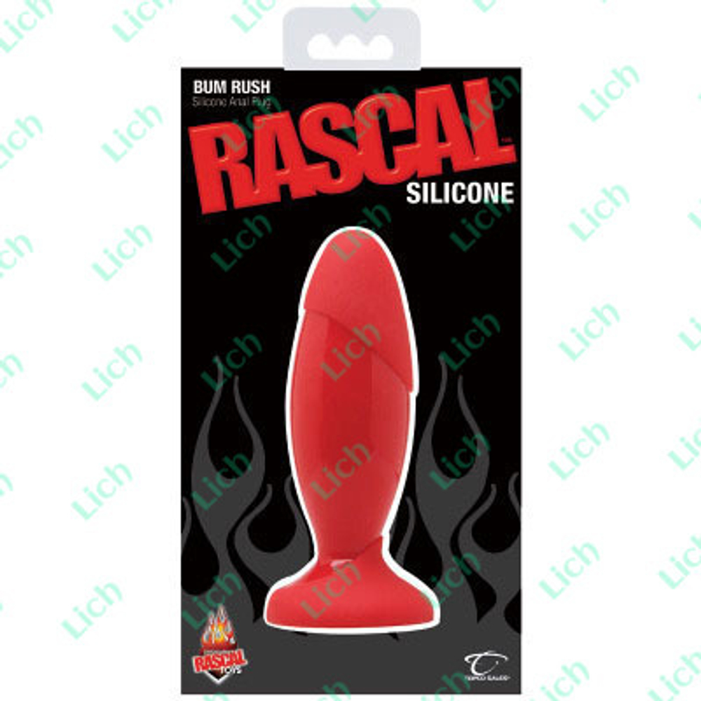 Красная анальная пробка Rascal, 15.25 см