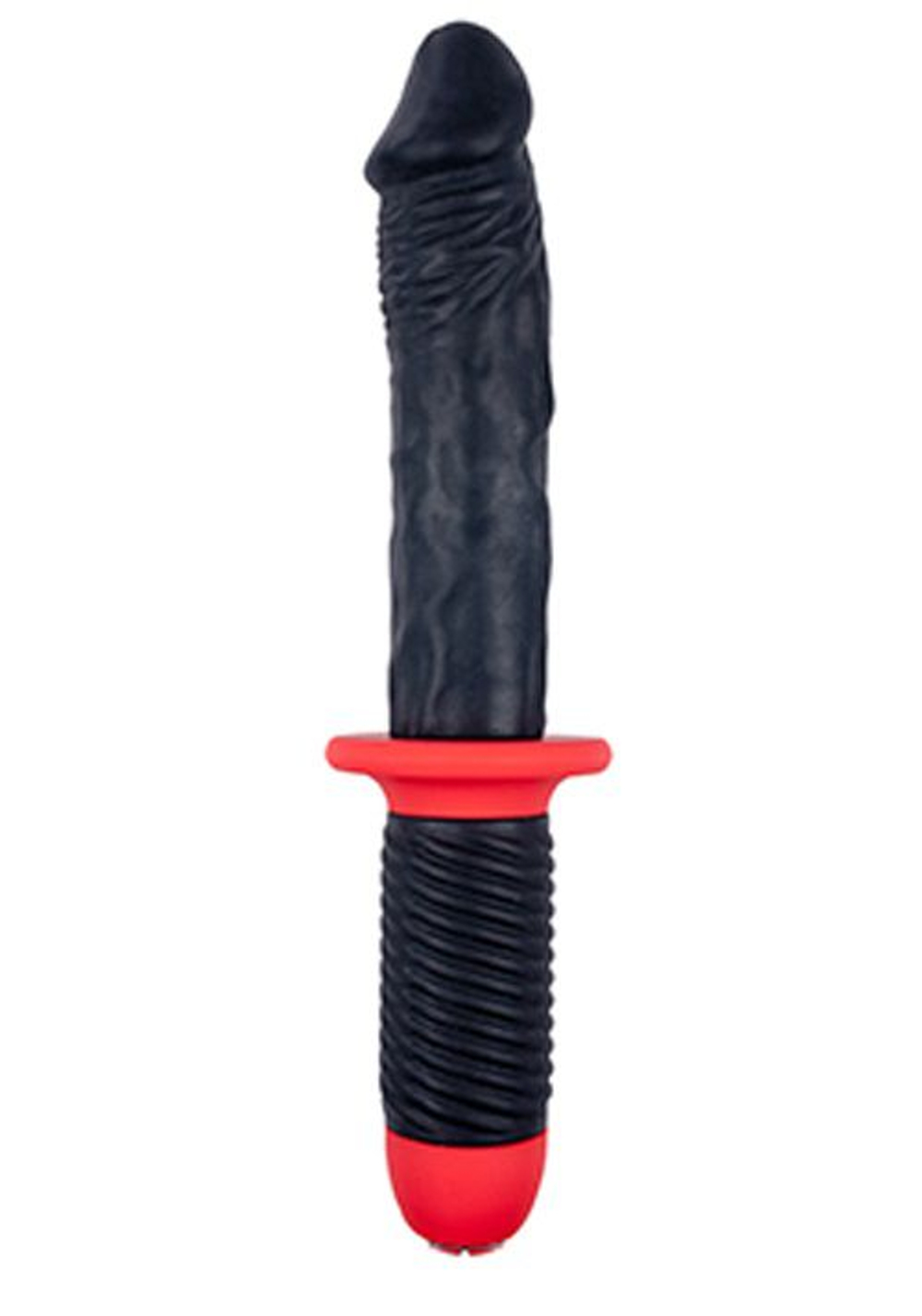 Двусторонний вибромассажёр MENZSTUFF BACK SWORD COCK - 30 см. (Цвет: черный с красным)