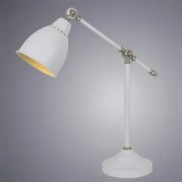 Настольная лампа 1*E27 A2054LT-1WH белый Braccio Arte lamp