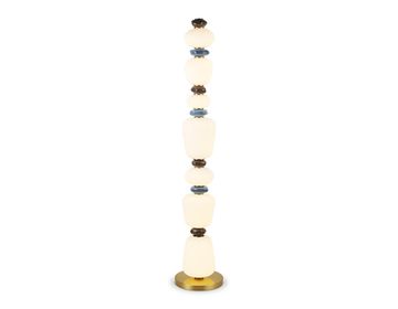 Напольный светодиодный светильник LED 34W 3000K LH53172 SB/WH бронза/белый High Light Ceramo Modern Ambrella
