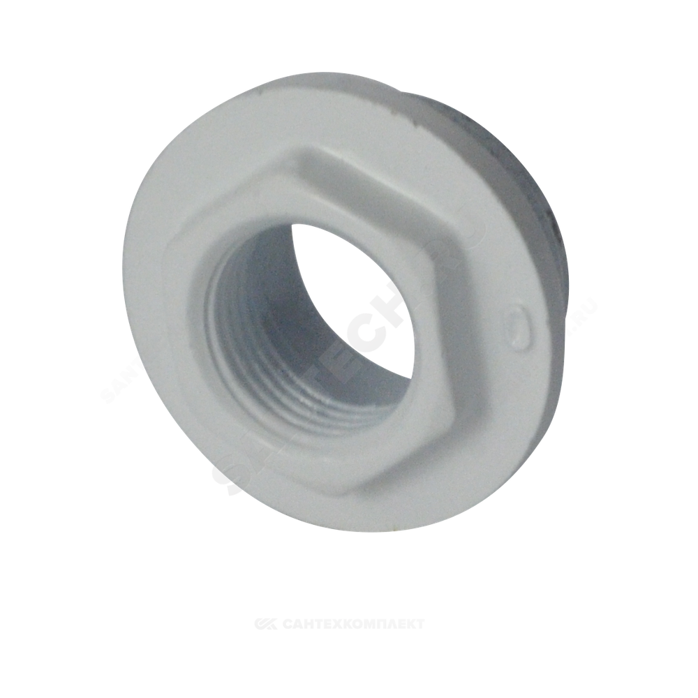 Заглушка (пробка) проходная 1"x1/2" правая резьба для алюминиевых и биметаллических радиаторов с прокладкой Ogint