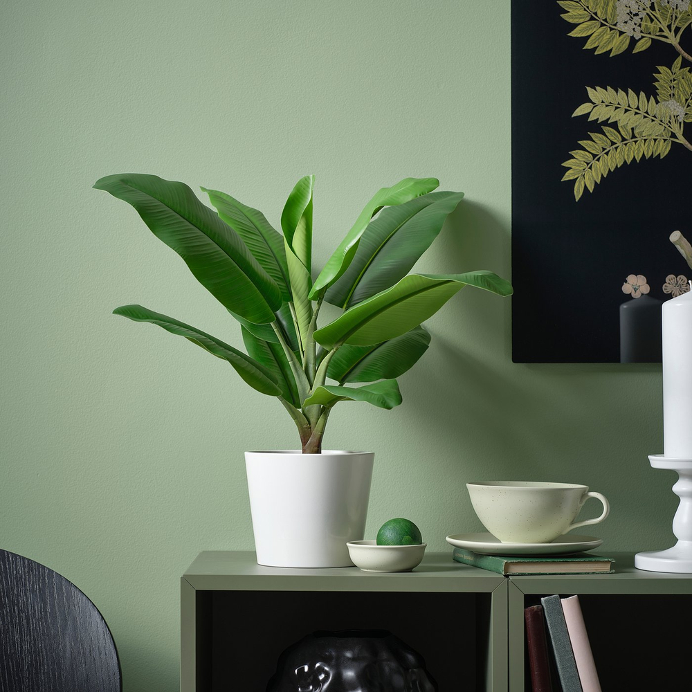 IKEA FEJKA  (ИКЕА ФЕЙКА)  -  Растение искусственное в горшке - для дома/улицы банан 12 см