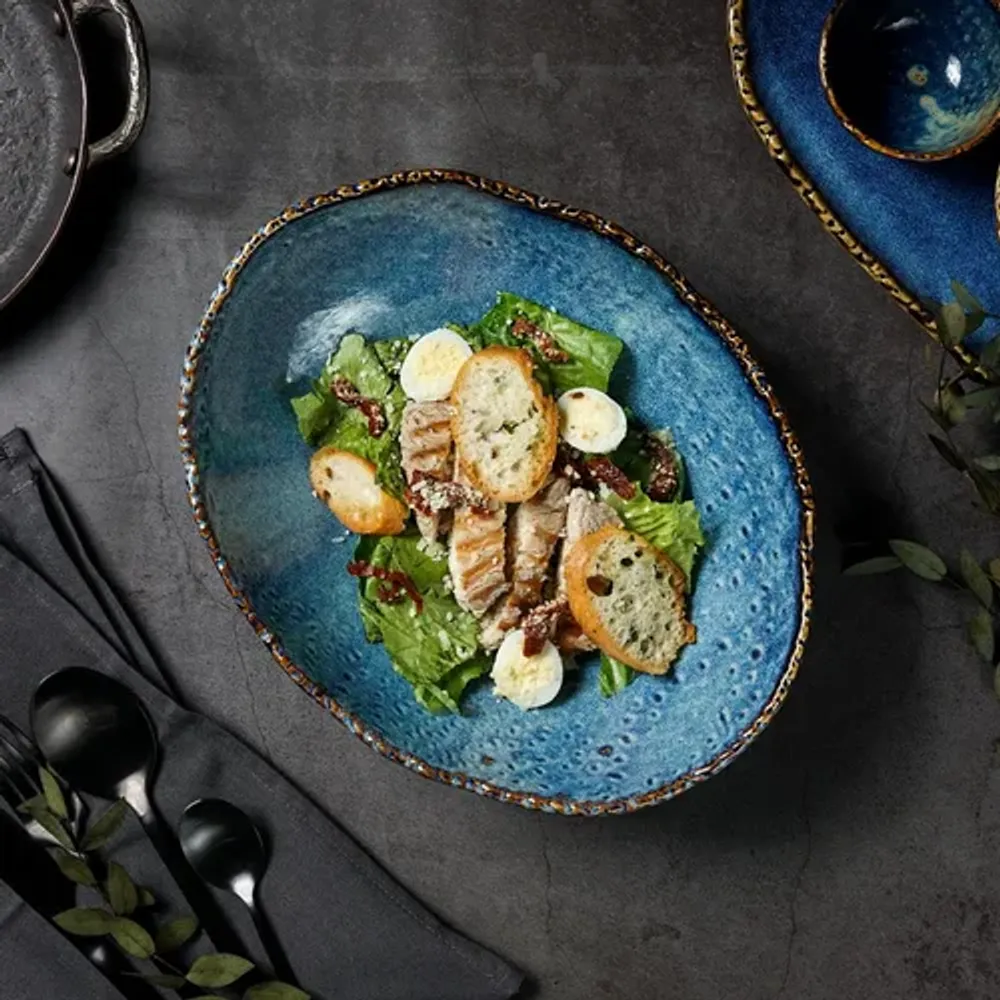 Салатник 1150 мл 26*20,5 см h7,1 см овальный Aqua Blue P.L. Proff Cuisine [6]