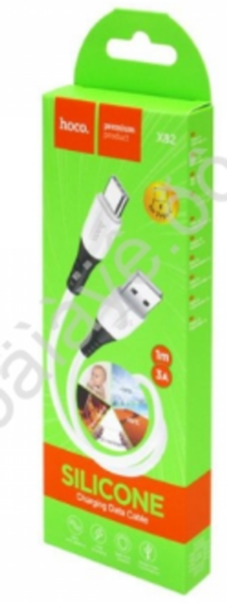 Шнур USB - Type-C  3,0Ам/1,0м белый силикон HOCO X87