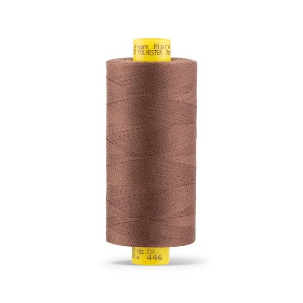 Нитка Gutermann Mara 120 (1000 метров), 1 кат., универсальная | 446 сигнальный коричневый