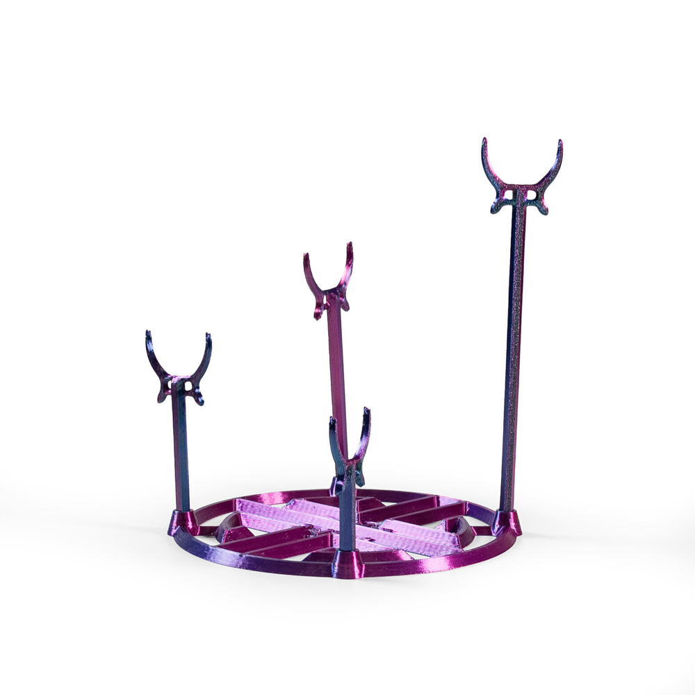 Подставка для дракона и шарнирных фигурок, разборная, 3D печать, красно-сине-зеленая