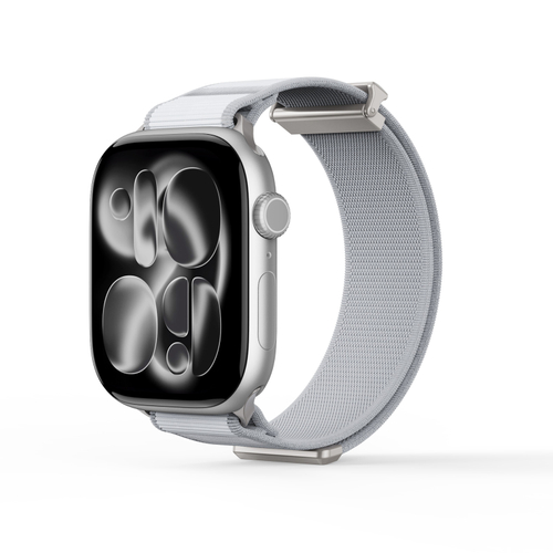 Ремешок светло-серого цвета с магнитной фиксацией для смарт часов Apple Watch размером 38, 40, 41 и 42MM, серия Strap (YM Series) от Dux Ducis