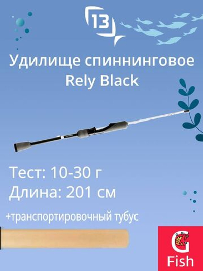 Спиннинг для рыбалки Rely Black Spinning 6'6" M 10-30g 2pc