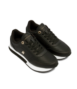 Кожаные кроссовки elevated essent runner monogram Tommy Hilfiger - черный(FW0FW08285)