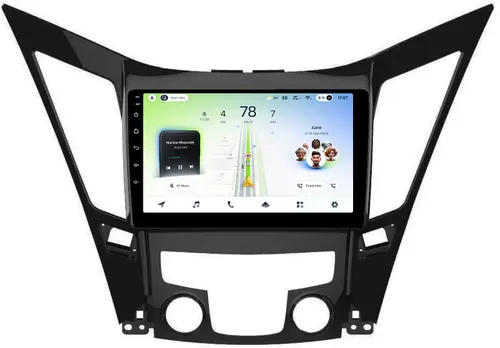 Магнитола для Hyundai Sonata 6 YF 2010-2013 (штатный усилитель) - Teyes CC4L монитор 9" IPS, Android 14, Быстрая, Snapdragon 662, CarPlay, 4G SIM-слот