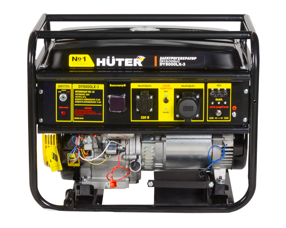 Портативный бензогенератор HUTER DY8000LX-3 - [6,5 кВА / 380V] трехфазный