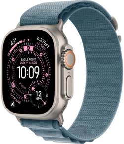 Смарт-часы Apple Watch Ultra 3 49 mm, Natural Titanium case | ремешок Alpine Loop | Light Blue, S