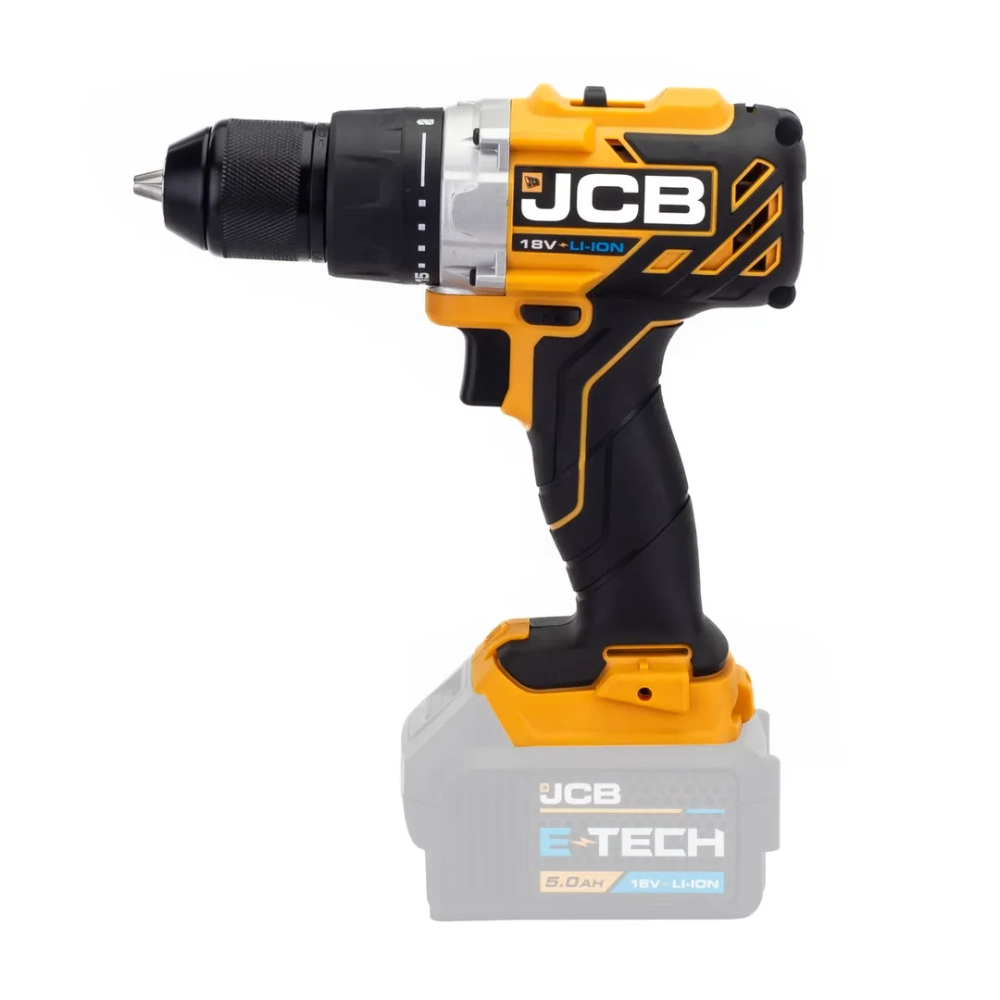Дрель-шуруповерт аккумуляторная 18V, max 65Nm, без аккумулятора JCB JCB-18BLDD-B-E