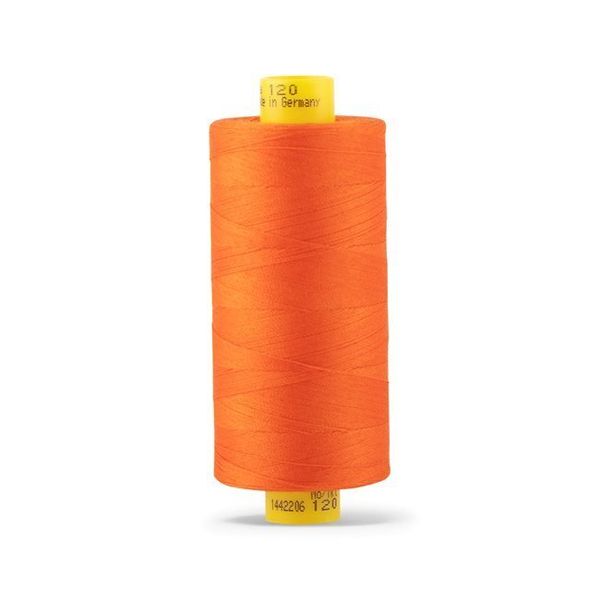 Нитка Gutermann Mara 120 (1000 метров), 1 кат., универсальная | 351 оранжевый