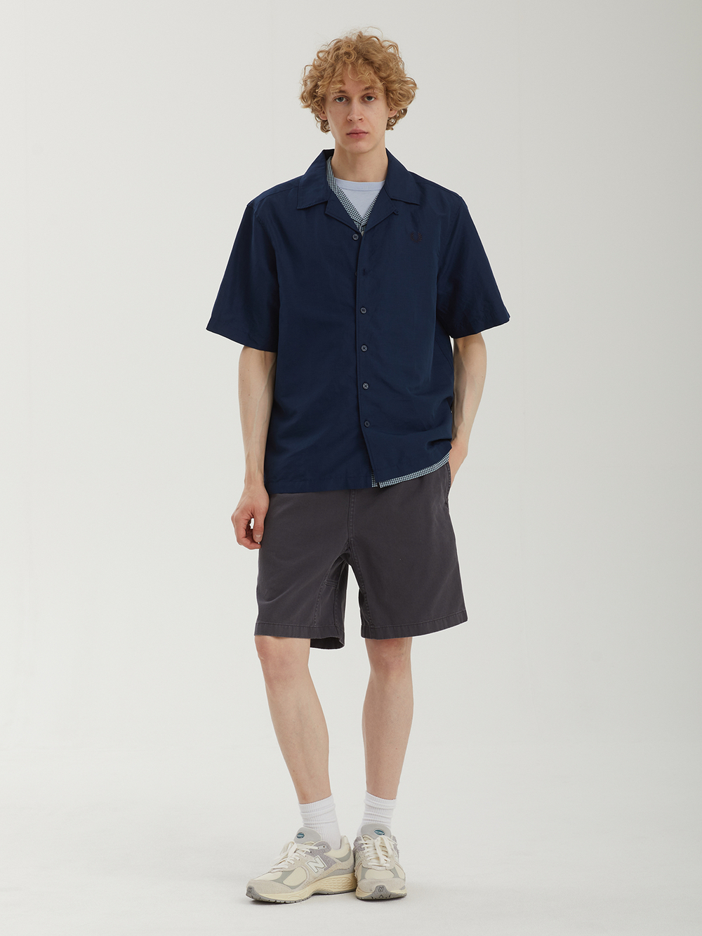 Мужская Рубашка Linen Blend Revere Collar