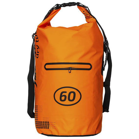 Гермомешок 60 литров оранжевый с лямкой и карманом Marlin Dry Tube 60 L