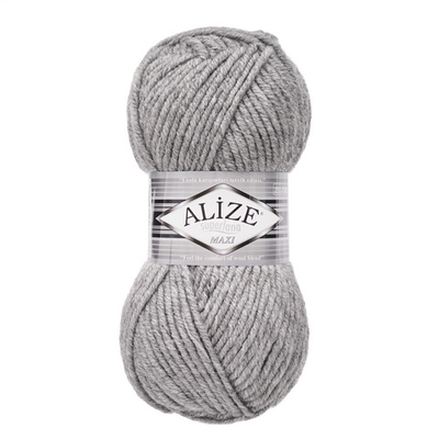 Пряжа Alize (Ализе) Superlana Maxi / уп.5 мот. по 100 г, 100м, 021 серый меланж A