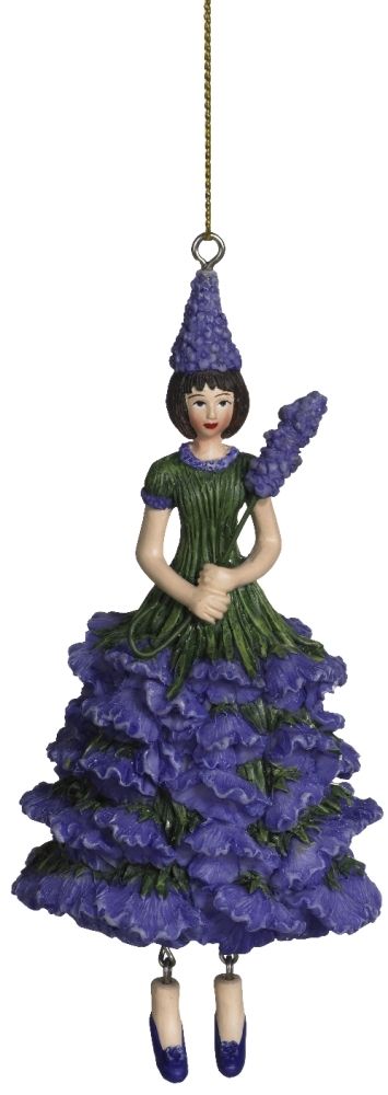 Фигурка декоративная Fiebiger Floristik: Blumenmädchen (цветочная фея) Лаванда l=13 см