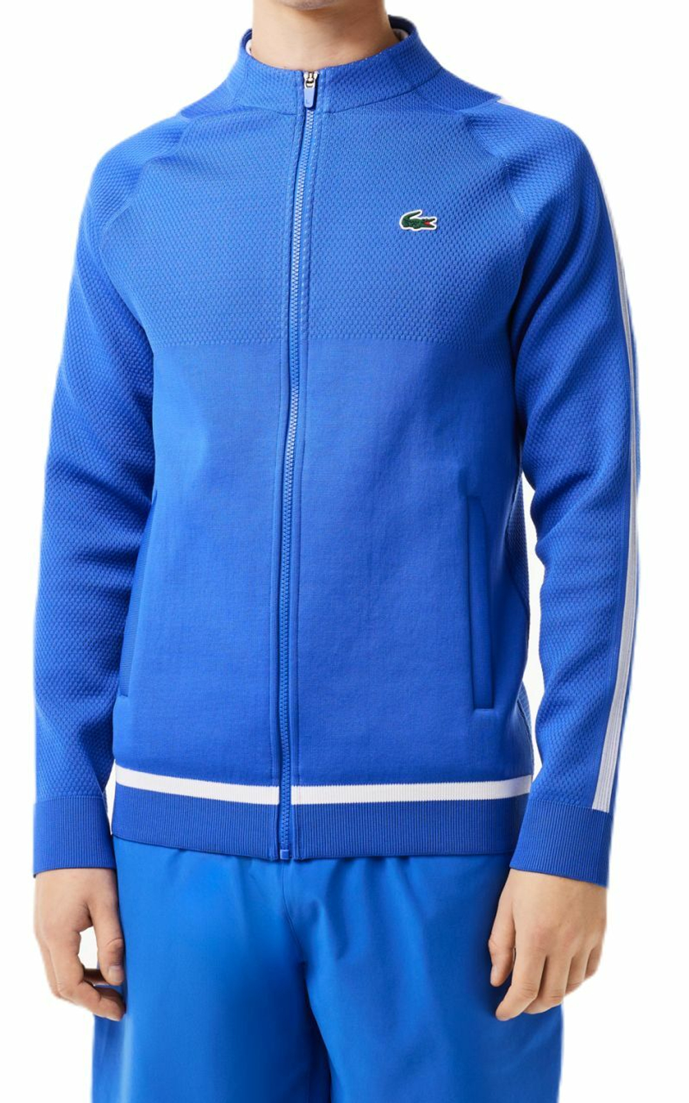 Мужская теннисная кофта Lacoste Tennis x Novak Djokovic Sportsuit Jacket - blue