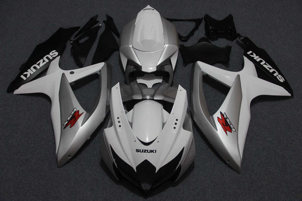 Комплект пластика для мотоцикла Suzuki GSX-R600/750 08-10 Бело-Серебрянный