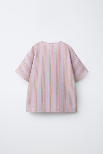 ZARA РУБАШКА В ПОЛОСКУ, РОЗОВЫЙ/ЛИЛОВЫЙ