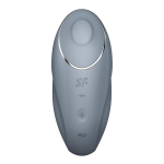 Светло-серый вибростимулятор 11см Satisfyer Tap & Climax 1
