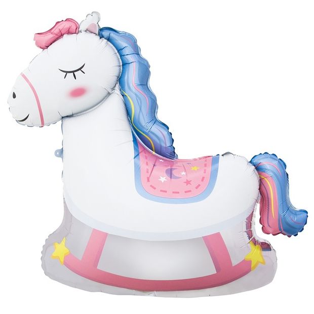 К Шар фигура Единорог качалка 32"/82CM(БГ-)
