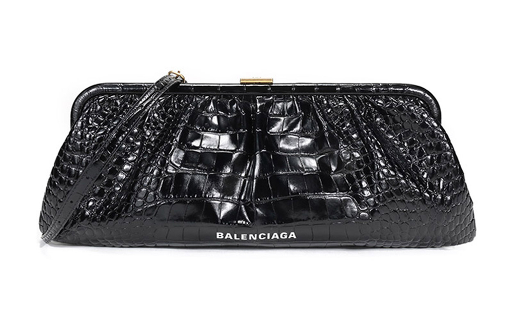 Balenciaga Leather Shoulder Bag, Clutch Regular Women"s Black