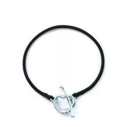 Браслет из серебра 925 на шнурке, Tiffany 💠 Open heart 16mm - В наличии