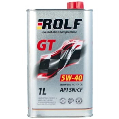 Масло моторное синтетическое Rolf GT 5W-40 1л (металл) 322234