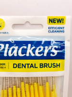 Межзубные ершики Plackers Dental Brush L 0,7 мм 24 шт. желтые