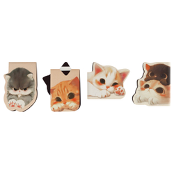 Закладки магнитные для книг, 4шт., MESHU "Cute kittens", матовая ламинация MS_66068