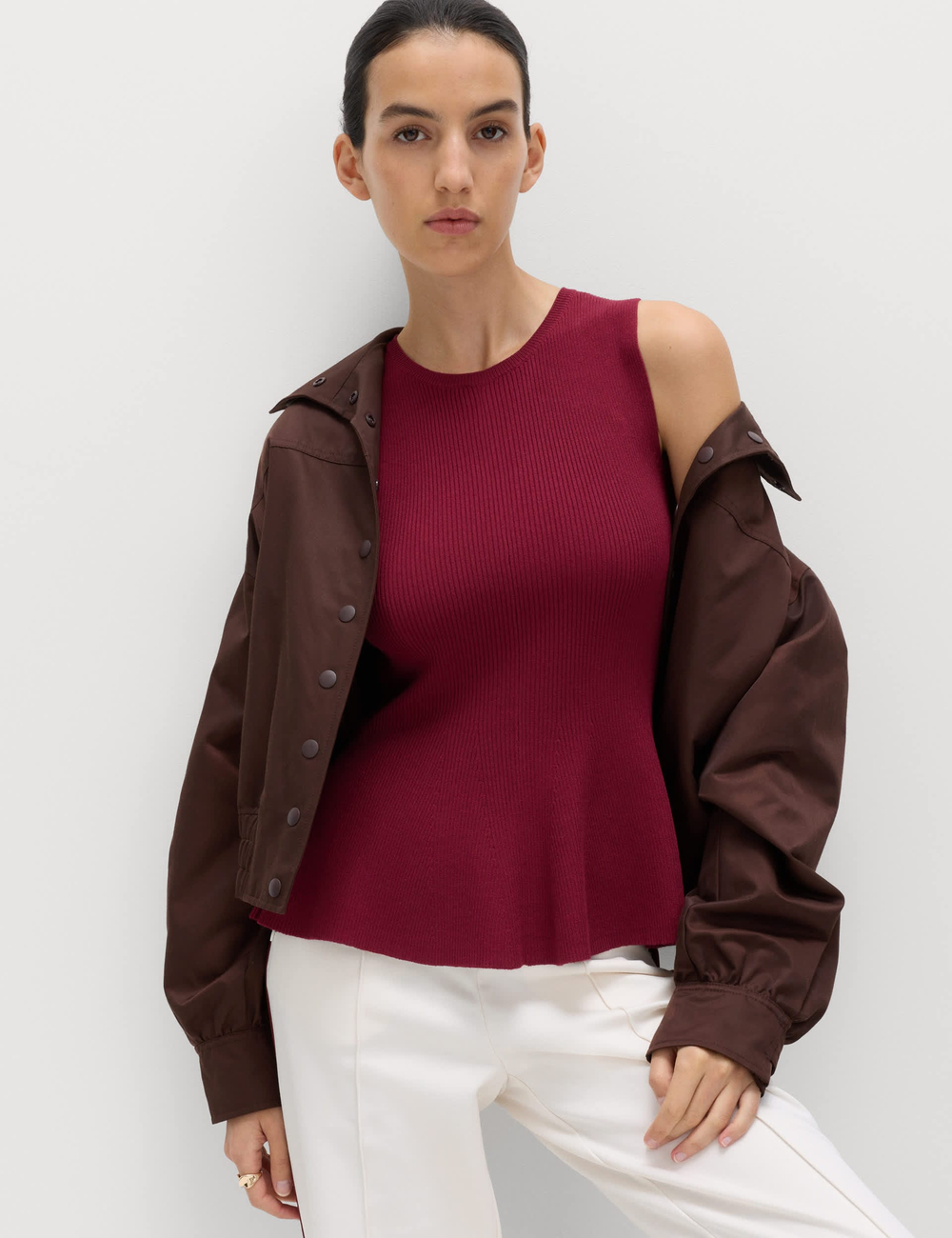 Блузка из ребристой вязки - Marks & Spencer