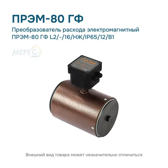 Преобразователь расхода электромагнитный ПРЭМ-80 ГФ L2/-/16/НЖ/IP65/12/B1