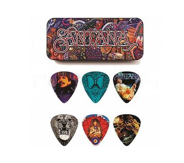 Медиаторы 6шт, средние, в коробочке, Dunlop SANPT01M Carlos Santana