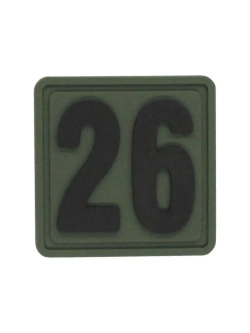 Шеврон на липучке цифра 26 Внимание! Размер 2.5х2.5 см