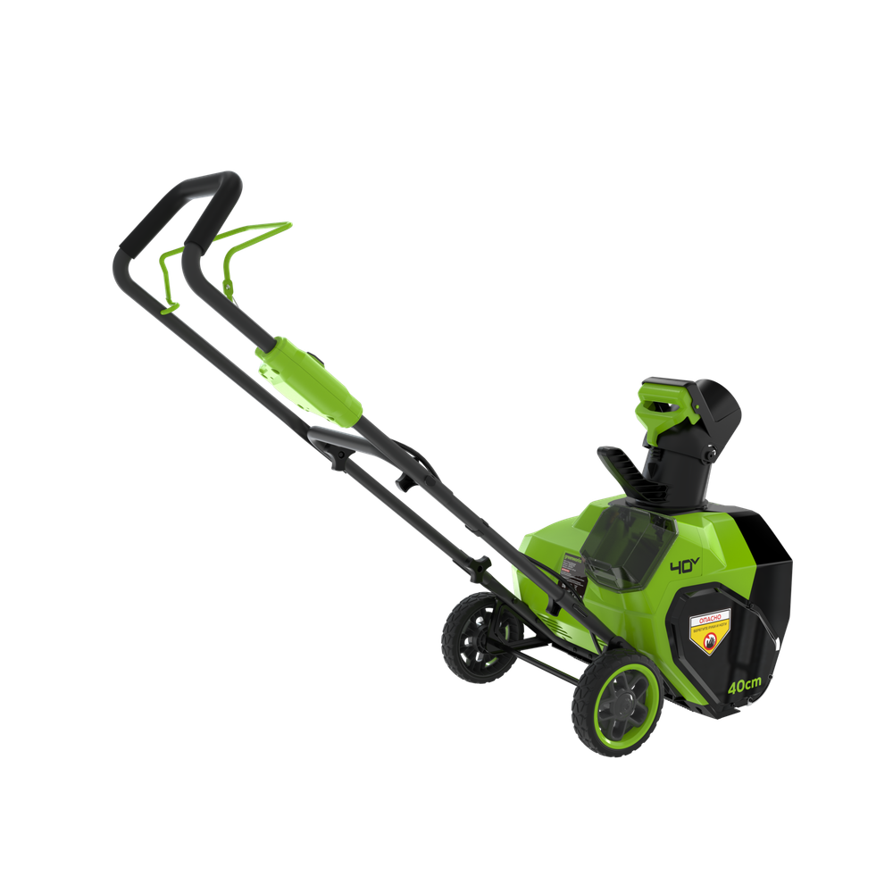 Снегоуборщик аккумуляторный Greenworks G40ST40, 40V, 40 см, с 1хАКБ 8 Ач и ЗУ (2603607UH)