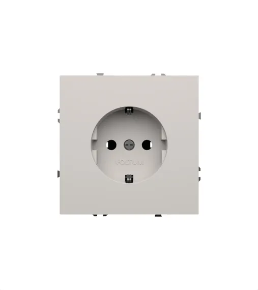 Розетка с заземлением Voltum S70 Белый матовый VLS040102