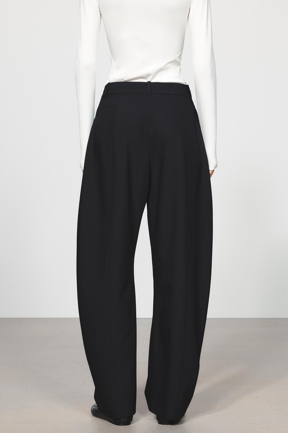 ZARA БРЮКИ BALLOON ZW COLLECTION, ЧЕРНЫЙ