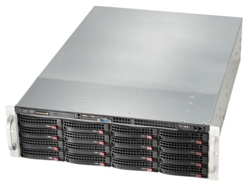 Сервер Supermicro SuperStorage 6039P-E1CR16H без процессора/без ОЗУ/без накопителей/количество отсеков 3.5" hot swap: 16/1200 Вт/LAN 10 Гбит/c