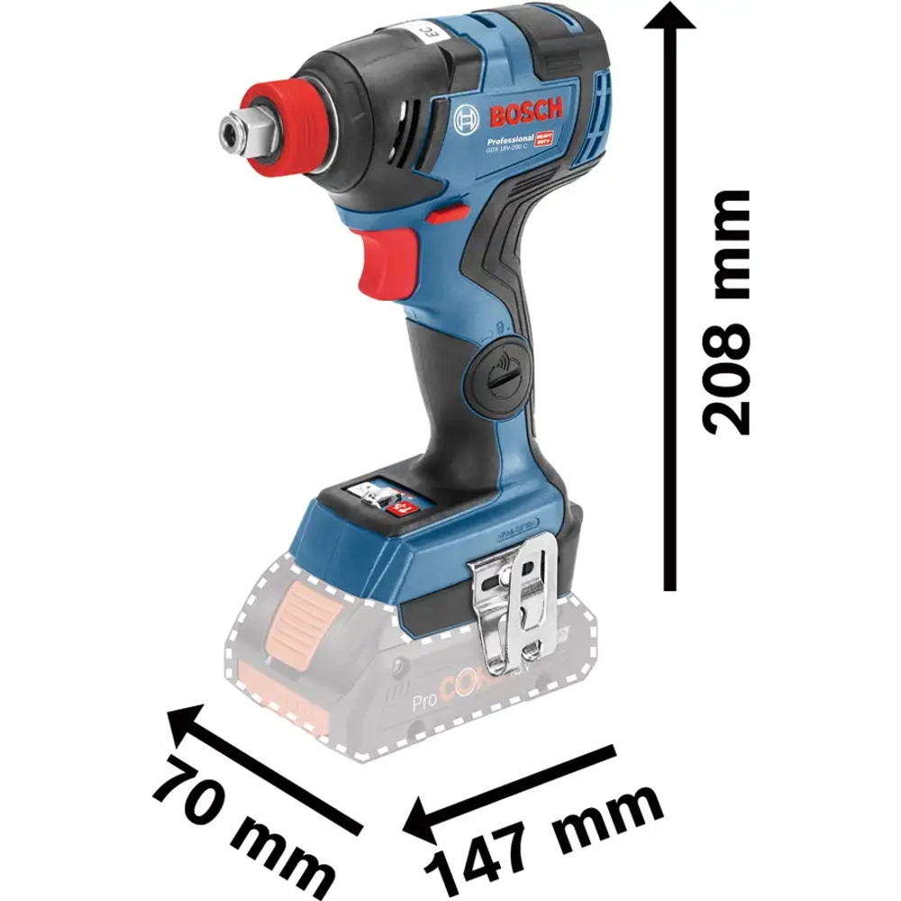Аккумуляторный гайковерт GDX 18V-200 C BOSCH 06019G4204