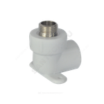 Угольник PP-R комбинированный белый Дн 25х1/2" НР с креплением PRO VALFEX 10121025-PRO