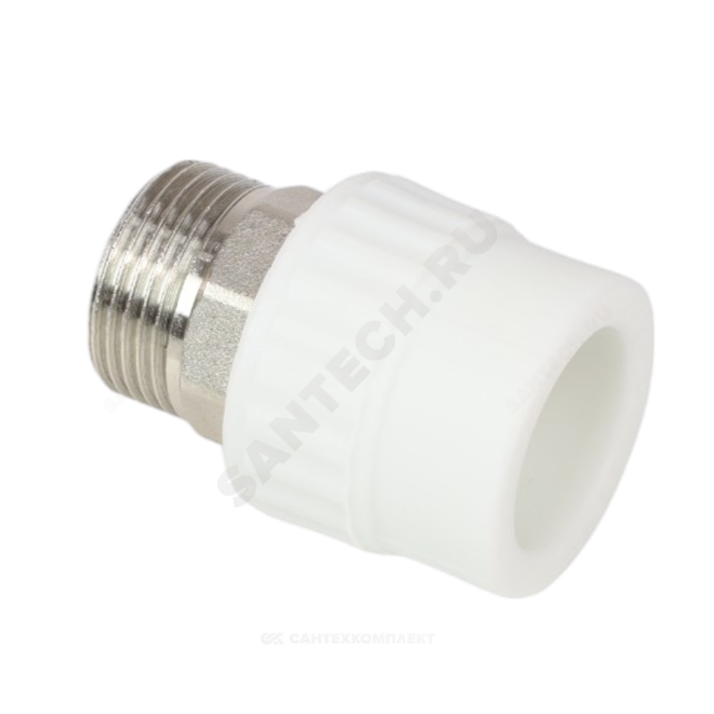 Муфта PP-R комбинированная белая Дн 63х2" НР под ключ VALFEX 10135063