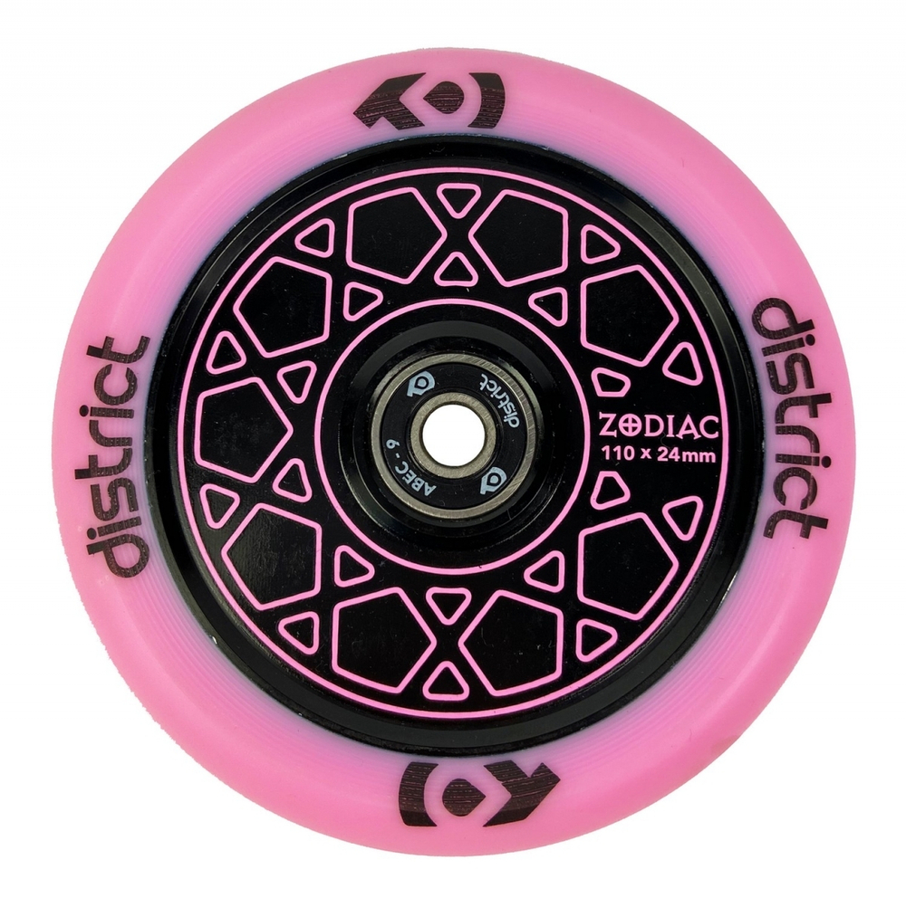 Колеса District Zodiac Wheel 110x24mm Pink/Black
