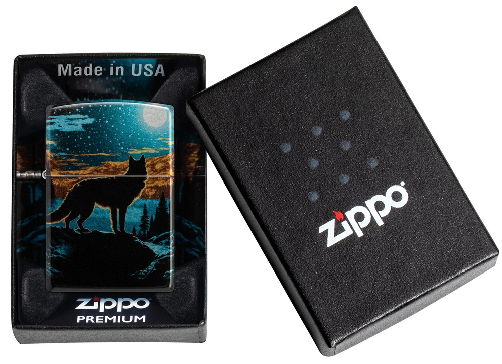 Зажигалка ZIPPO 46252 Moonlight Wolf