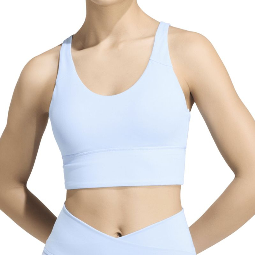 Бюстгальтер Adidas 3 Stripes Studio All Me Light Support - glow blue