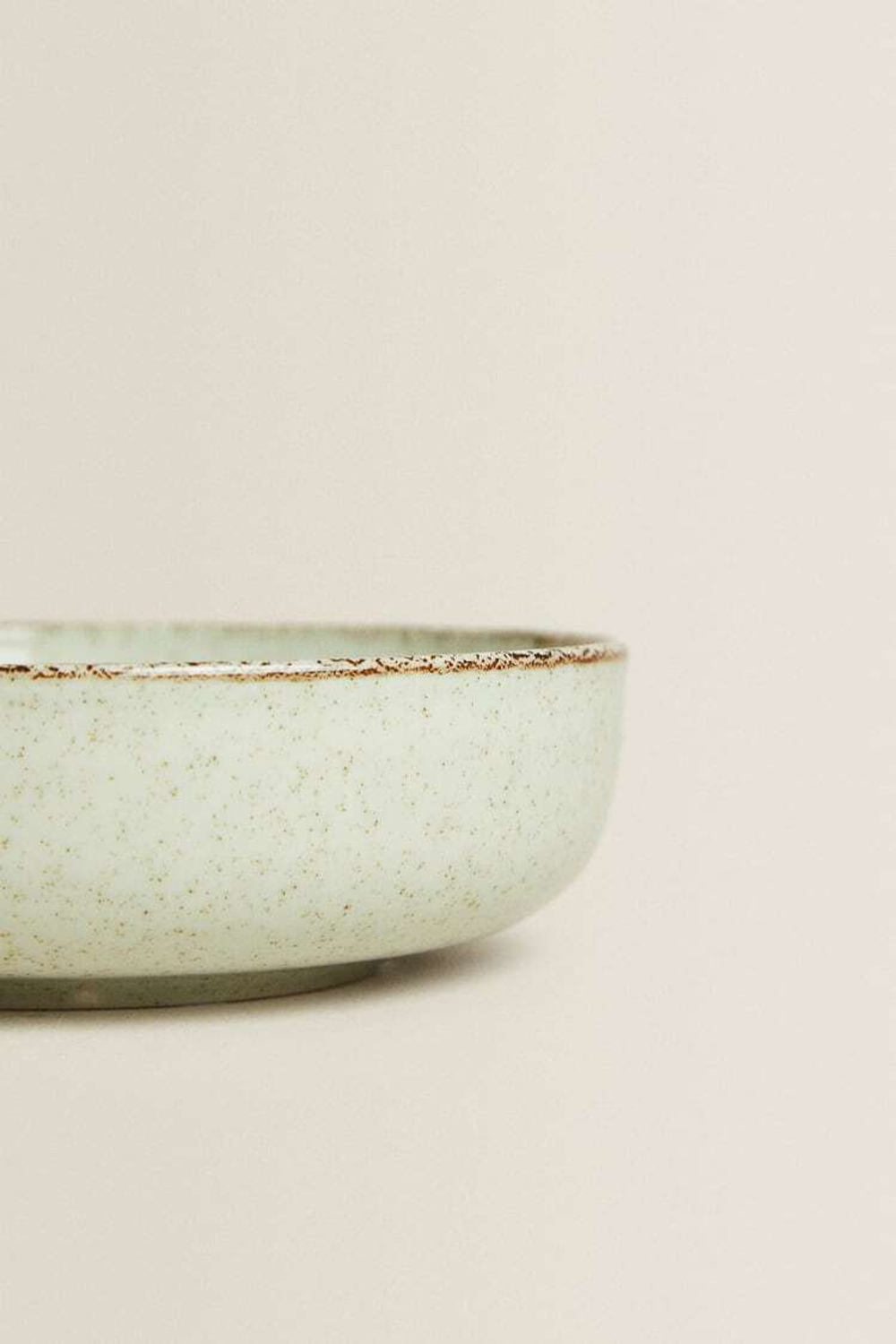 ZARA HOME ФАРФОРОВАЯ ПИАЛА С ОБОДКОМ ПОД СТАРИНУ, ЦВЕТ МОРСКОЙ ВОЛНЫ