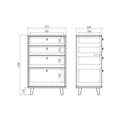 Высокий комод TWIN TW020